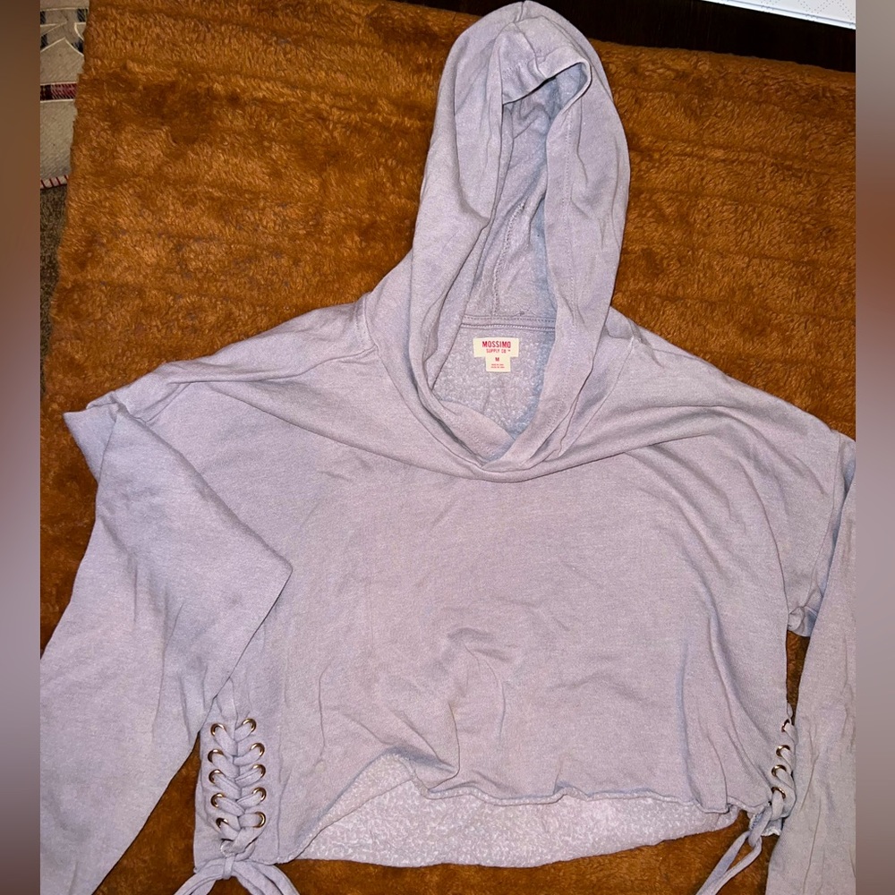 Cropped sweater size medium purple